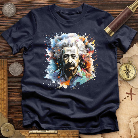Albert Einstein Splash T-Shirt Navy / S