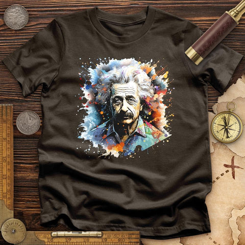 Albert Einstein Splash T-Shirt Dark Chocolate / S
