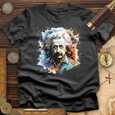Albert Einstein Splash T-Shirt Charcoal / S