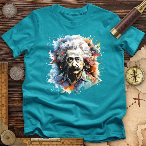 Albert Einstein Splash T-Shirt Tropical Blue / S