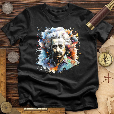Albert Einstein Splash T-Shirt Black / S