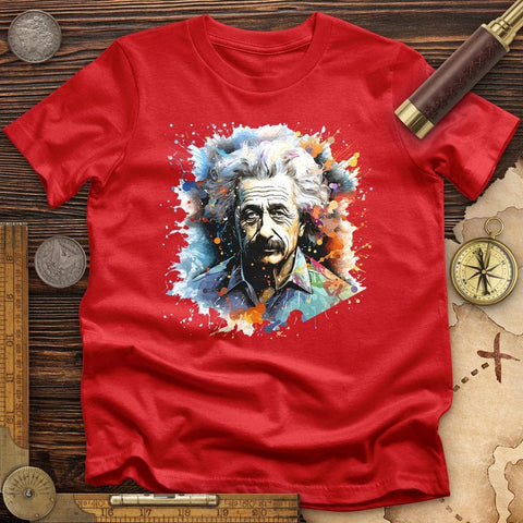 Albert Einstein Splash T-Shirt Red / S
