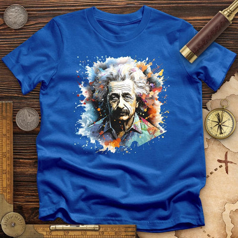 Albert Einstein Splash T-Shirt Royal / S