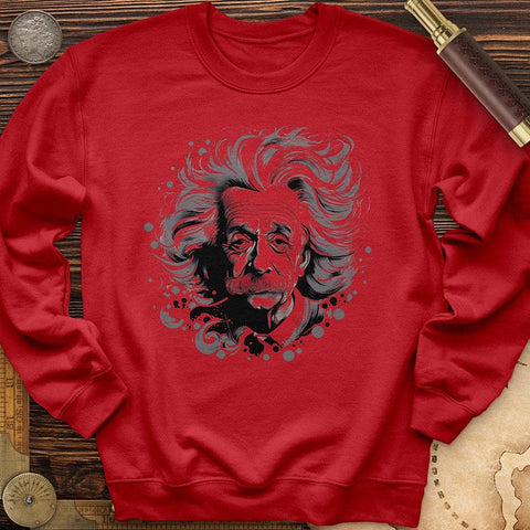 Albert Einstein Style Crewneck Red / S