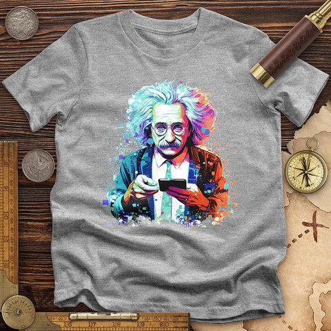 Albert Einstein Using Gadget T-Shirt