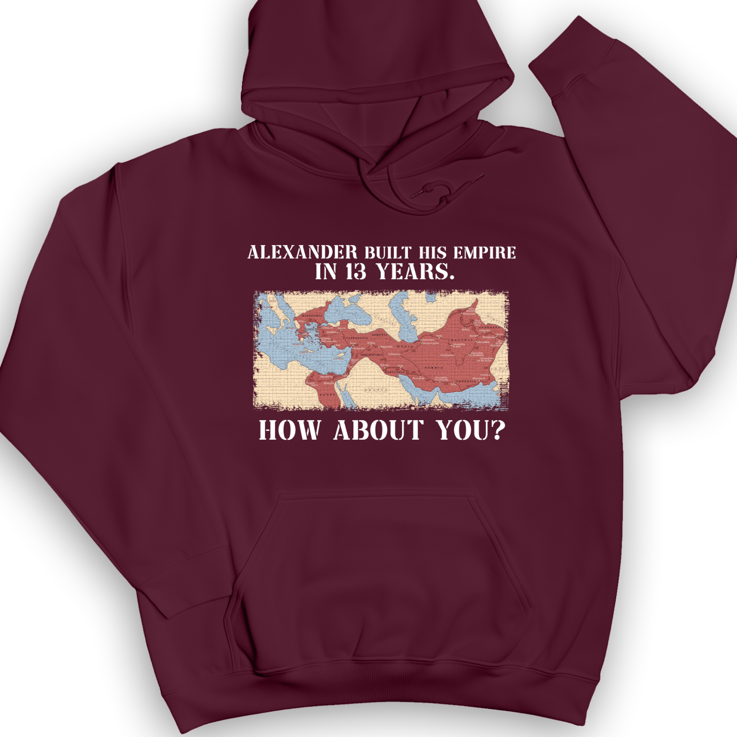 Alexander Conquered Hoodie Maroon / S