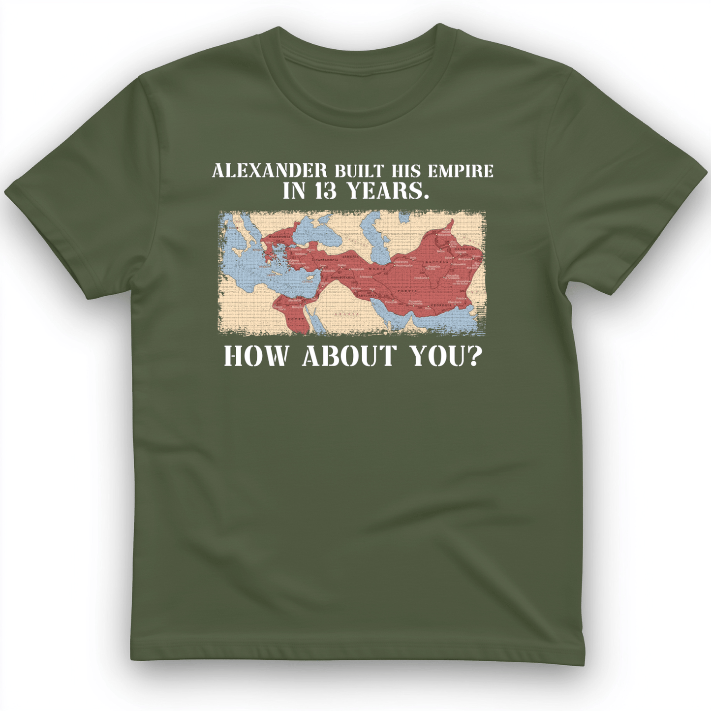 Alexander Conquered T-Shirt Military Green / S