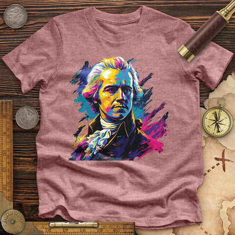 Alexander Hamilton Vibrant High Quality Tee Heather Mauve / S