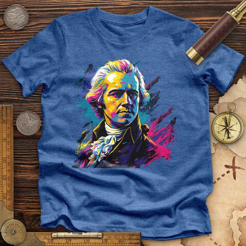 Alexander Hamilton Vibrant High Quality Tee Heather True Royal / S