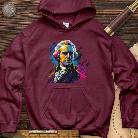 Alexander Hamilton Vibrant Hoodie Maroon / S