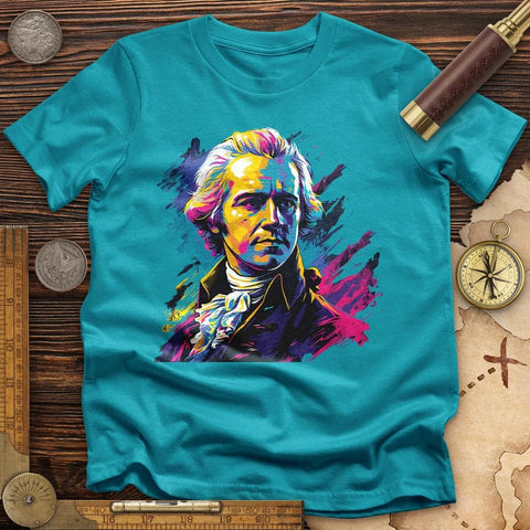 Alexander Hamilton Vibrant T-Shirt Tropical Blue / S