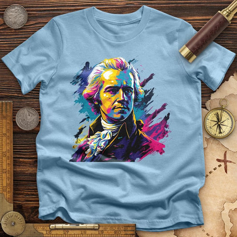 Alexander Hamilton Vibrant T-Shirt Light Blue / S