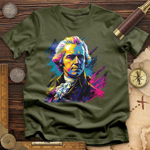 Alexander Hamilton Vibrant T-Shirt Military Green / S