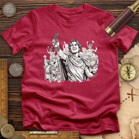 Alexander The Great Selfie High Quality Tee Heather Red / S