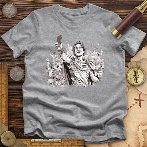 Alexander The Great Selfie High Quality Tee Athletic Heather / S