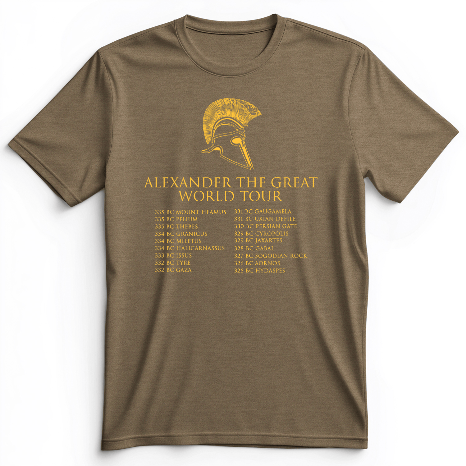 Alexander World Tour Premium Tee Heather Olive / S