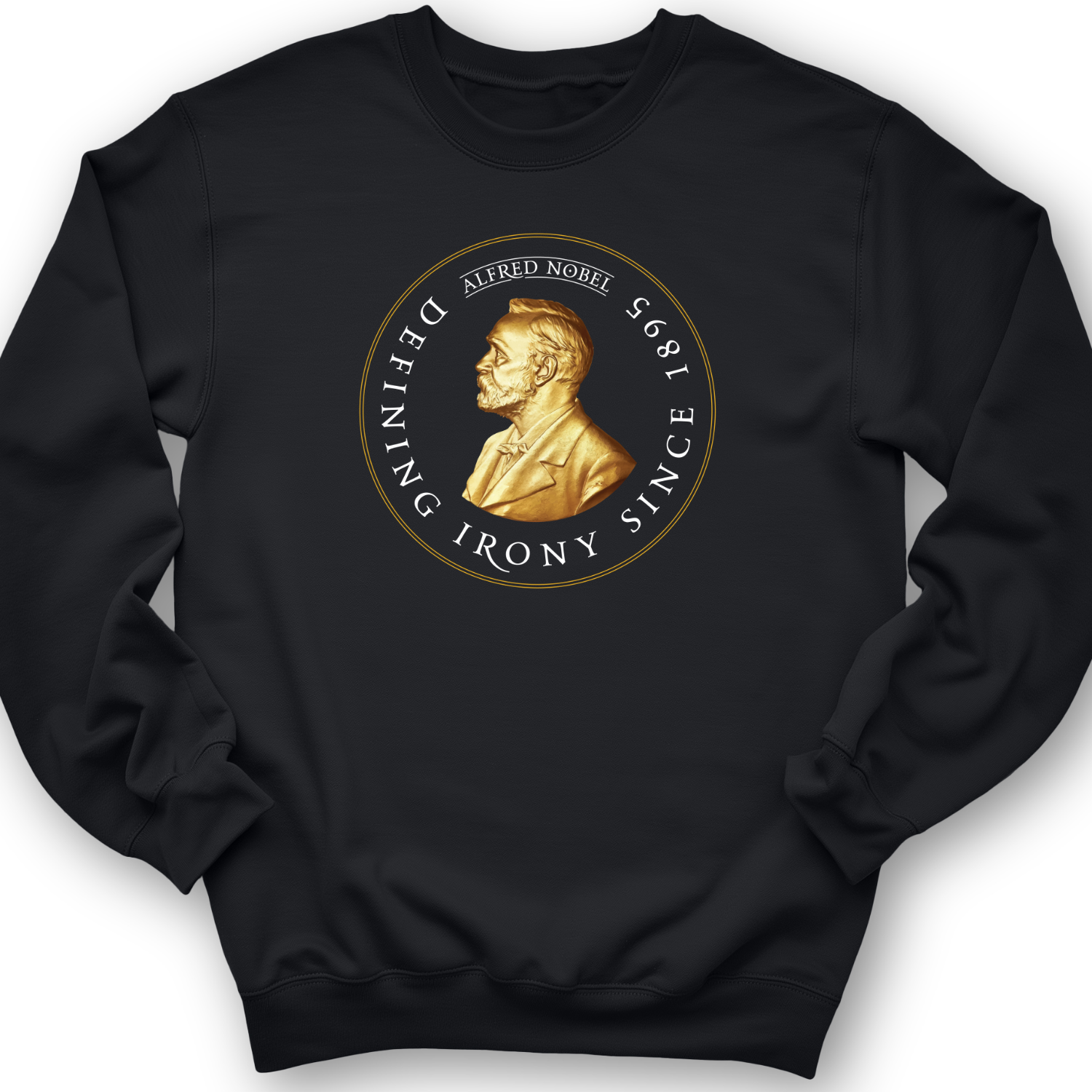 Alfred Nobel Crewneck Black / S