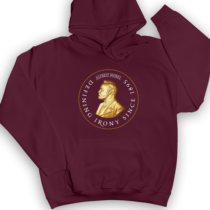 Alfred Nobel Hoodie Maroon / S