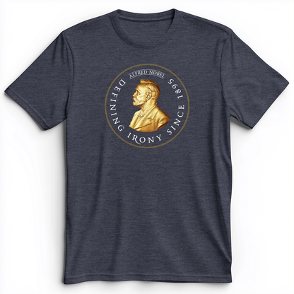 Alfred Nobel Premium Tee Heather Navy / S