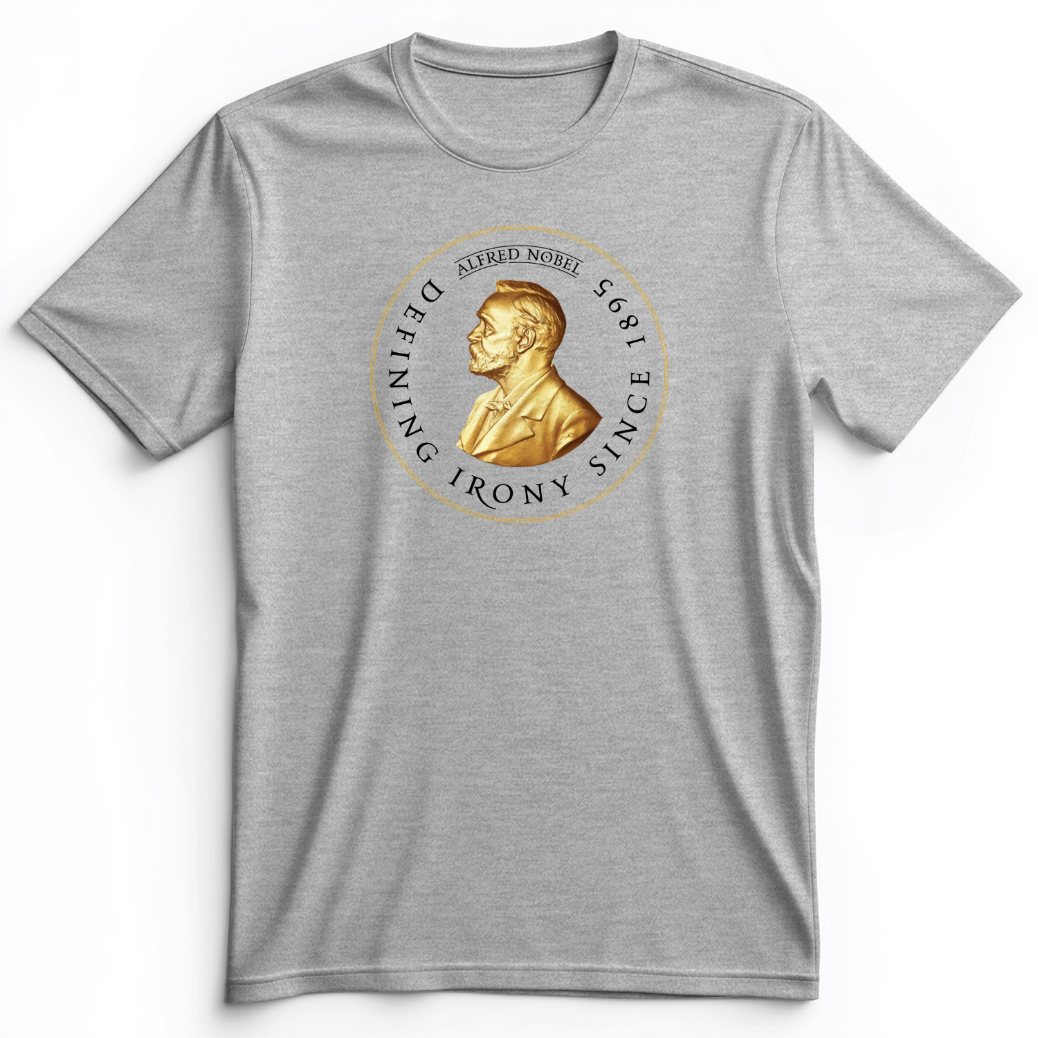 Alfred Nobel Premium Tee Athletic Heather / S
