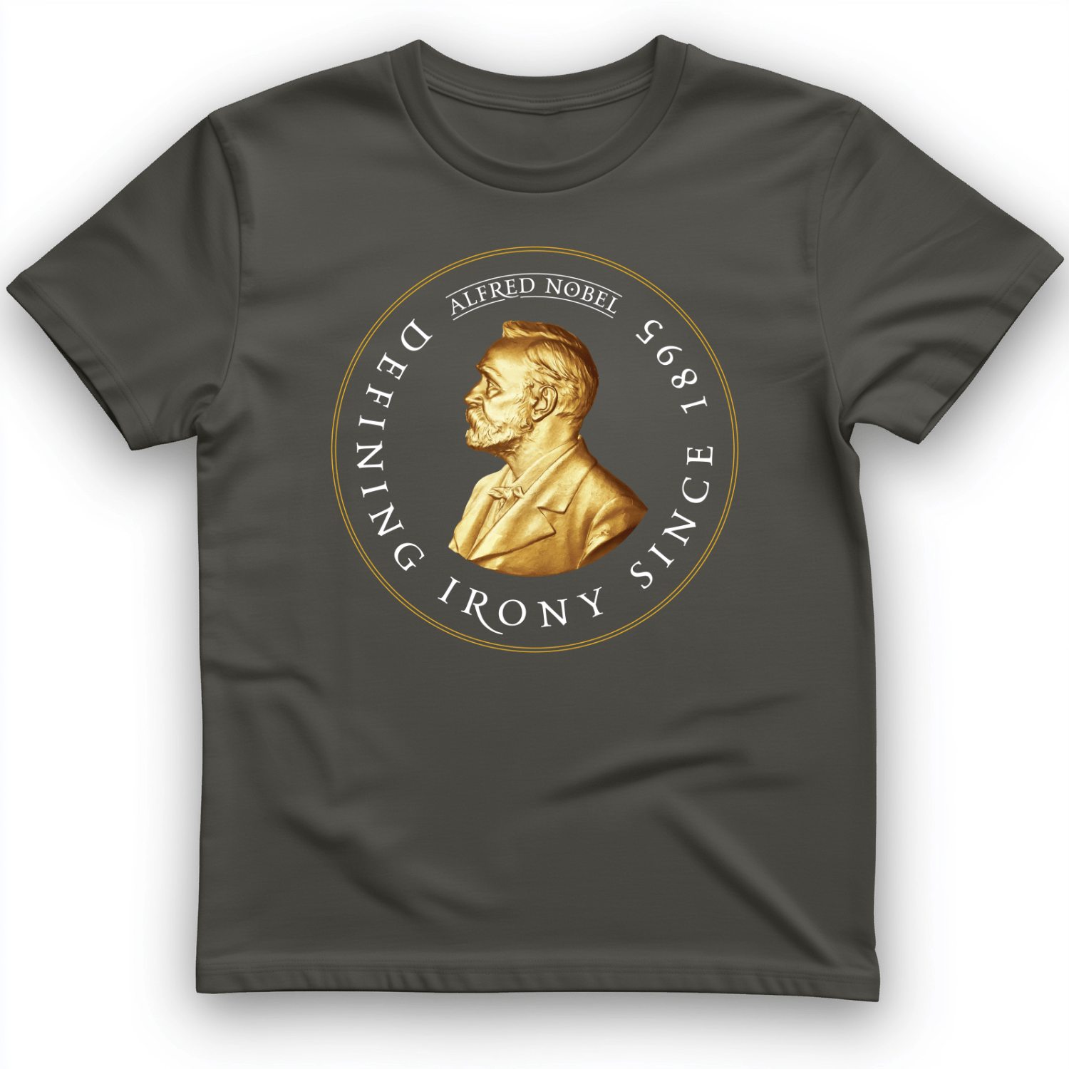 Alfred Nobel T-Shirt Charcoal / S