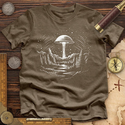 Alien Ship High Quality Tee Heather Olive / S