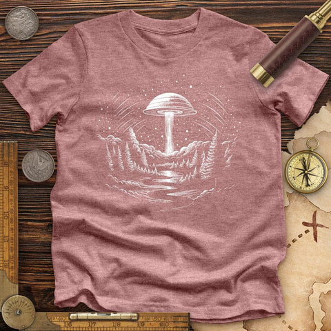 Alien Ship High Quality Tee Heather Mauve / S