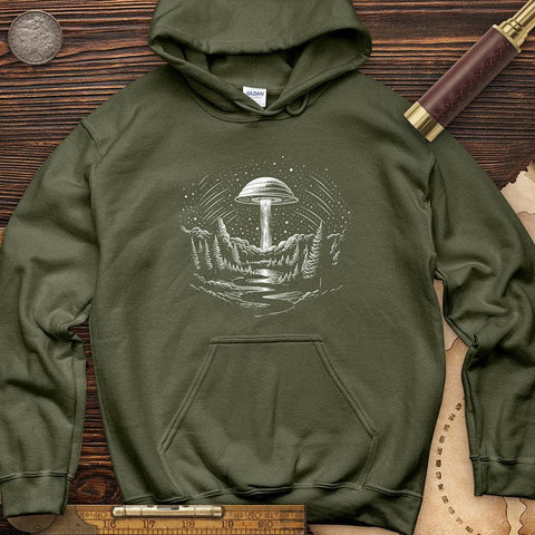 Alien Ship Hoodie Military Green / S