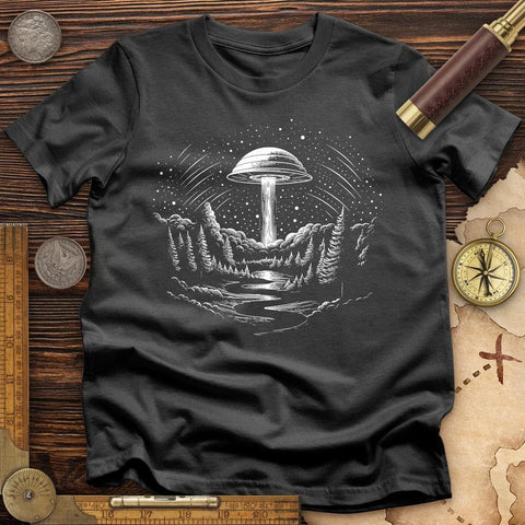 Alien Ship T-Shirt Charcoal / S