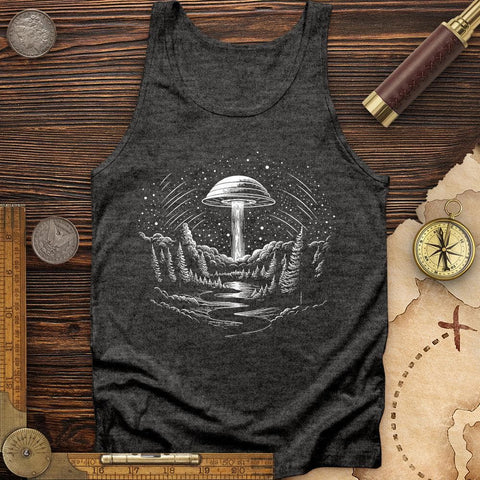 Alien Ship Tank Charcoal Black TriBlend / XS