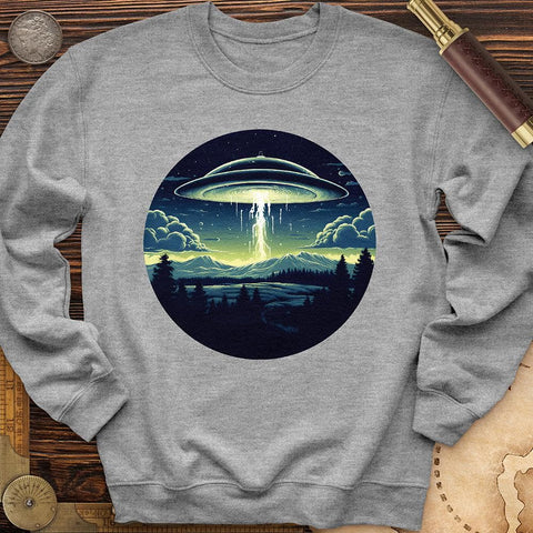 Alien Spaceship Crewneck Sport Grey / S