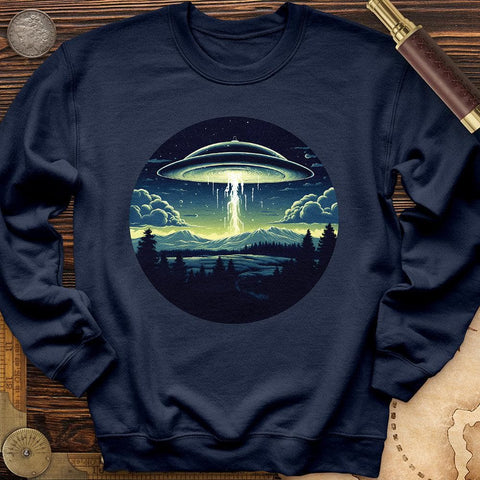 Alien Spaceship Crewneck Navy / S