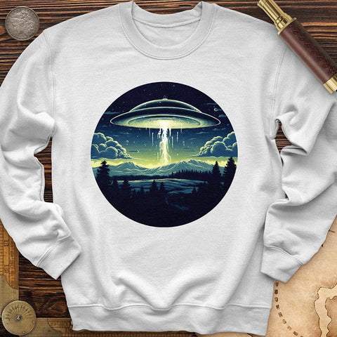 Alien Spaceship Crewneck White / S