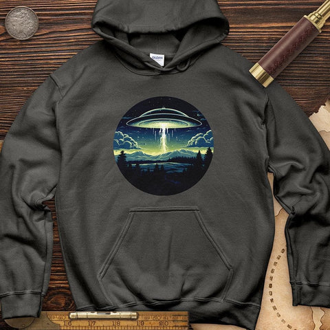 Alien Spaceship Hoodie Charcoal / S