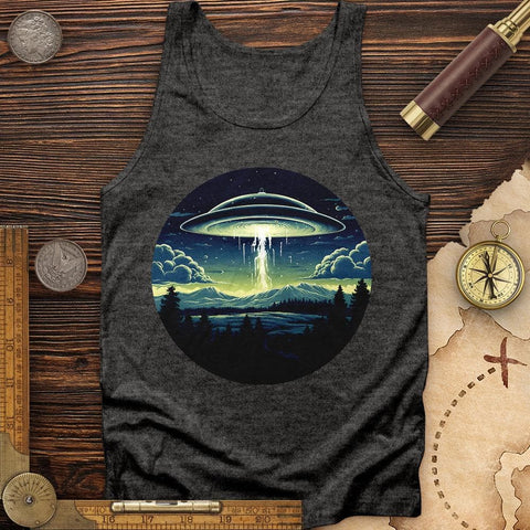 Alien Spaceship Tank Charcoal Black TriBlend / XS