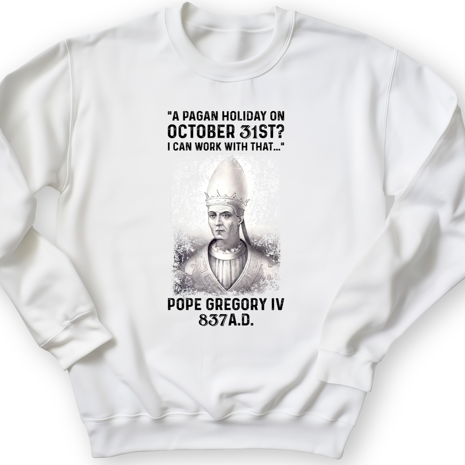 All Saint's Day Crewneck White / S