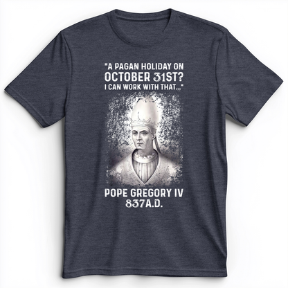 All Saint's Day Premium Tee Heather Navy / S