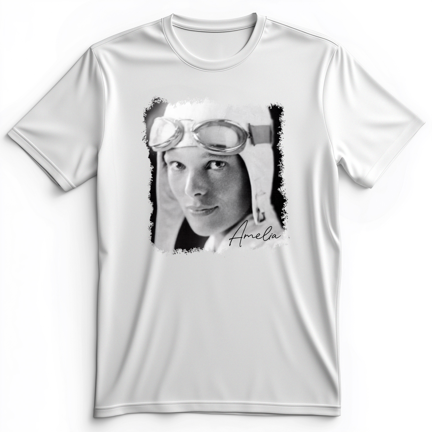 Amelia Earhart B&W Premium Tee White / S