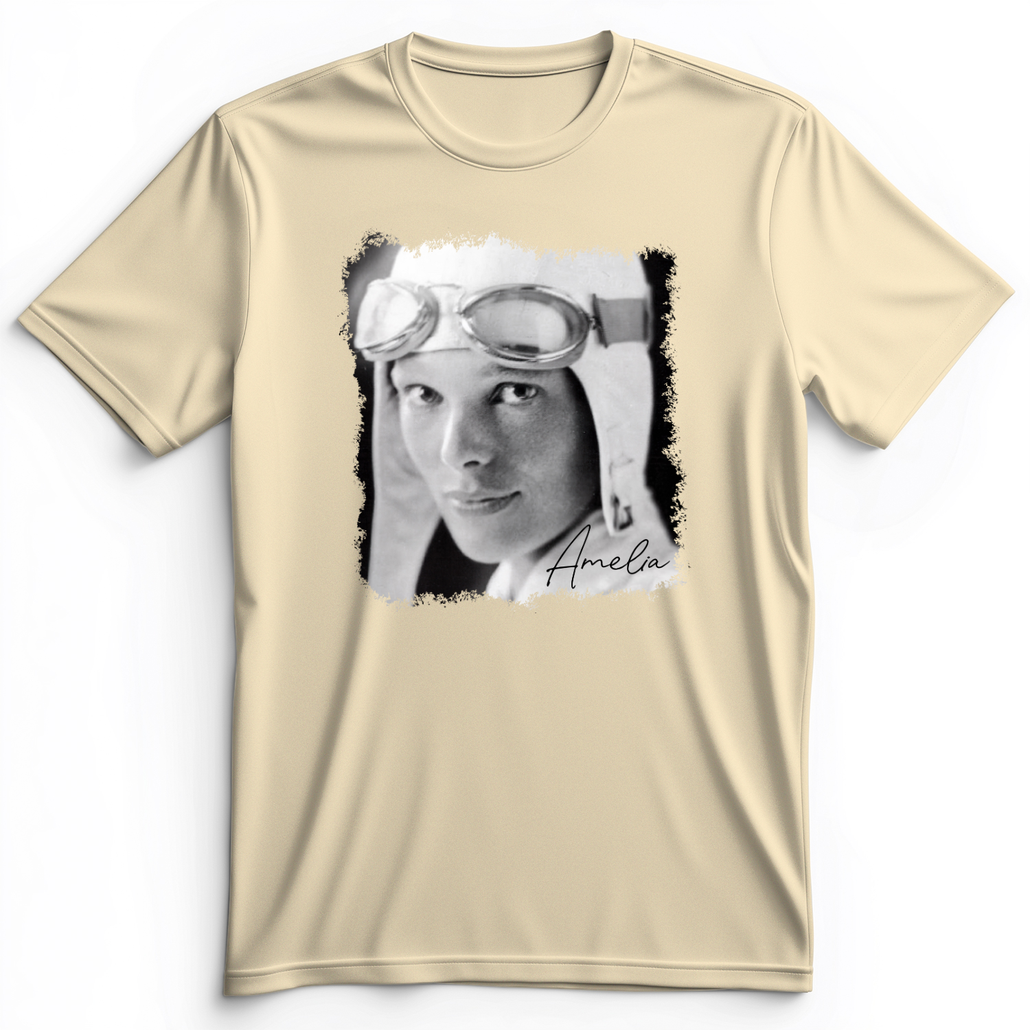 Amelia Earhart B&W Premium Tee Natural / S