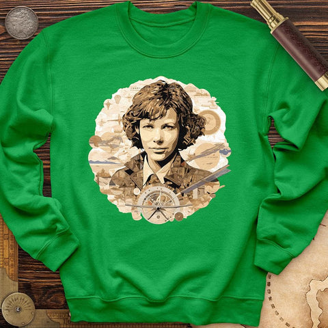 Amelia Earhart Crewneck Irish Green / S