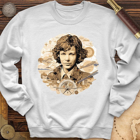 Amelia Earhart Crewneck White / S