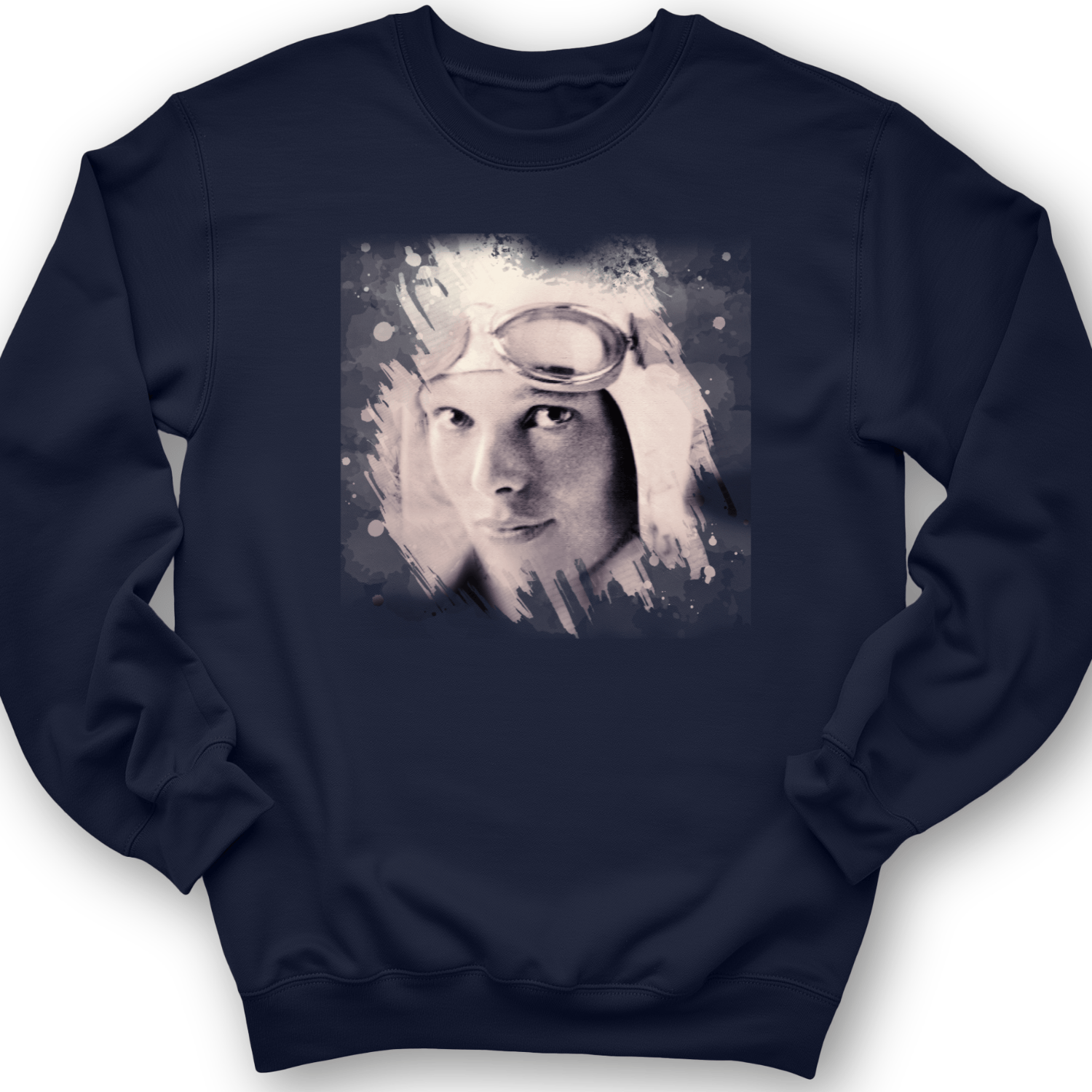 Amelia Earhart in Color Crewneck Navy / S