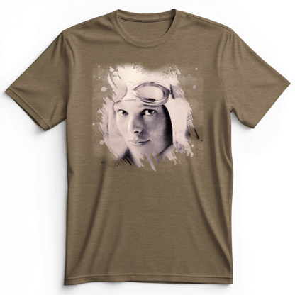 Amelia Earhart in Color Premium Tee