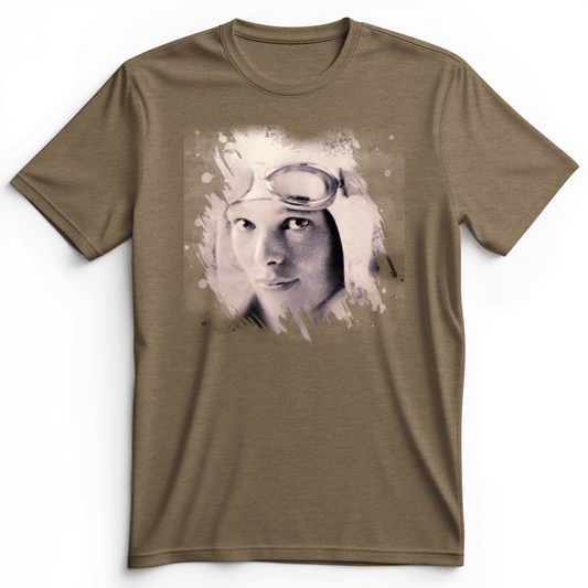 Amelia Earhart in Color Premium Tee