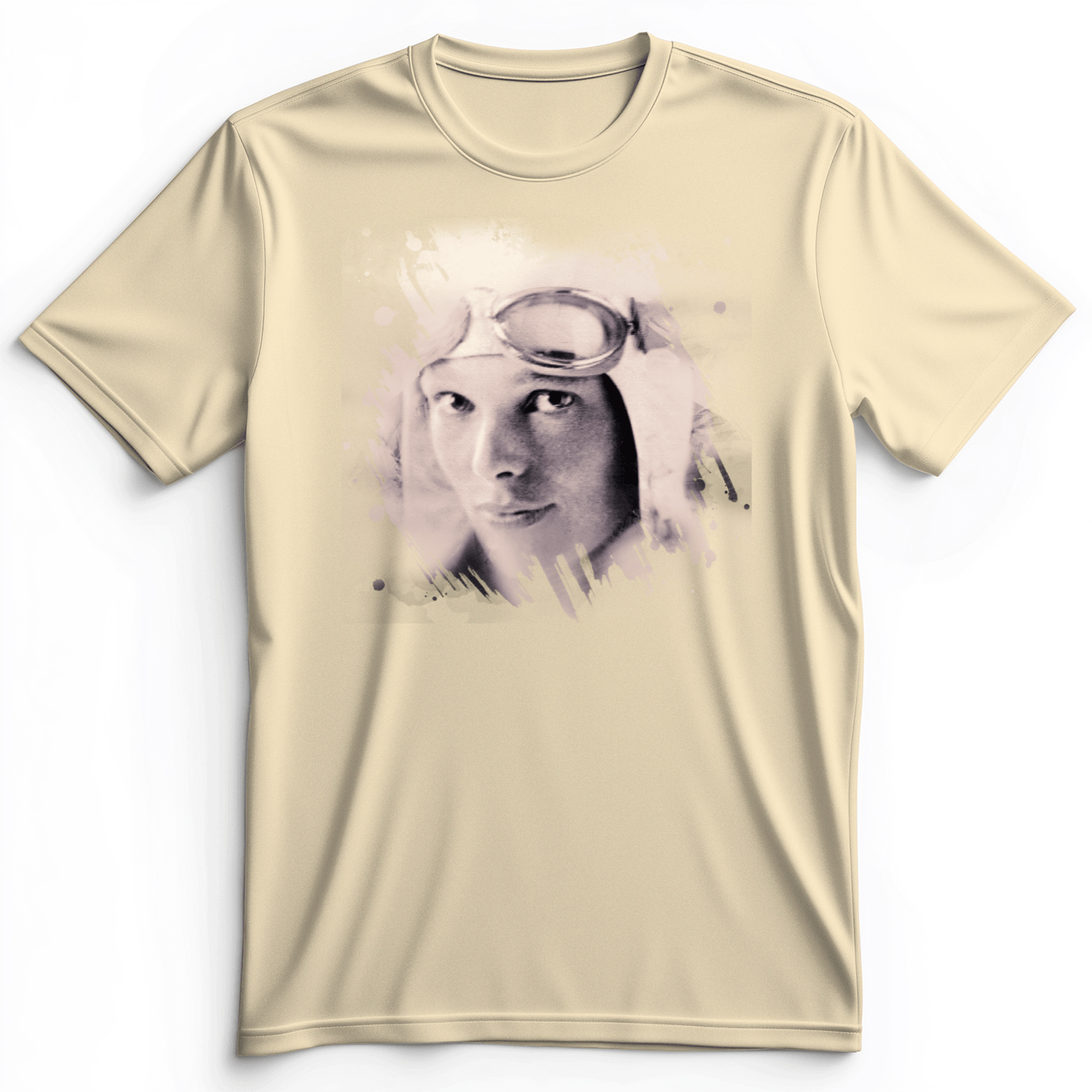 Amelia Earhart in Color Premium Tee Natural / S