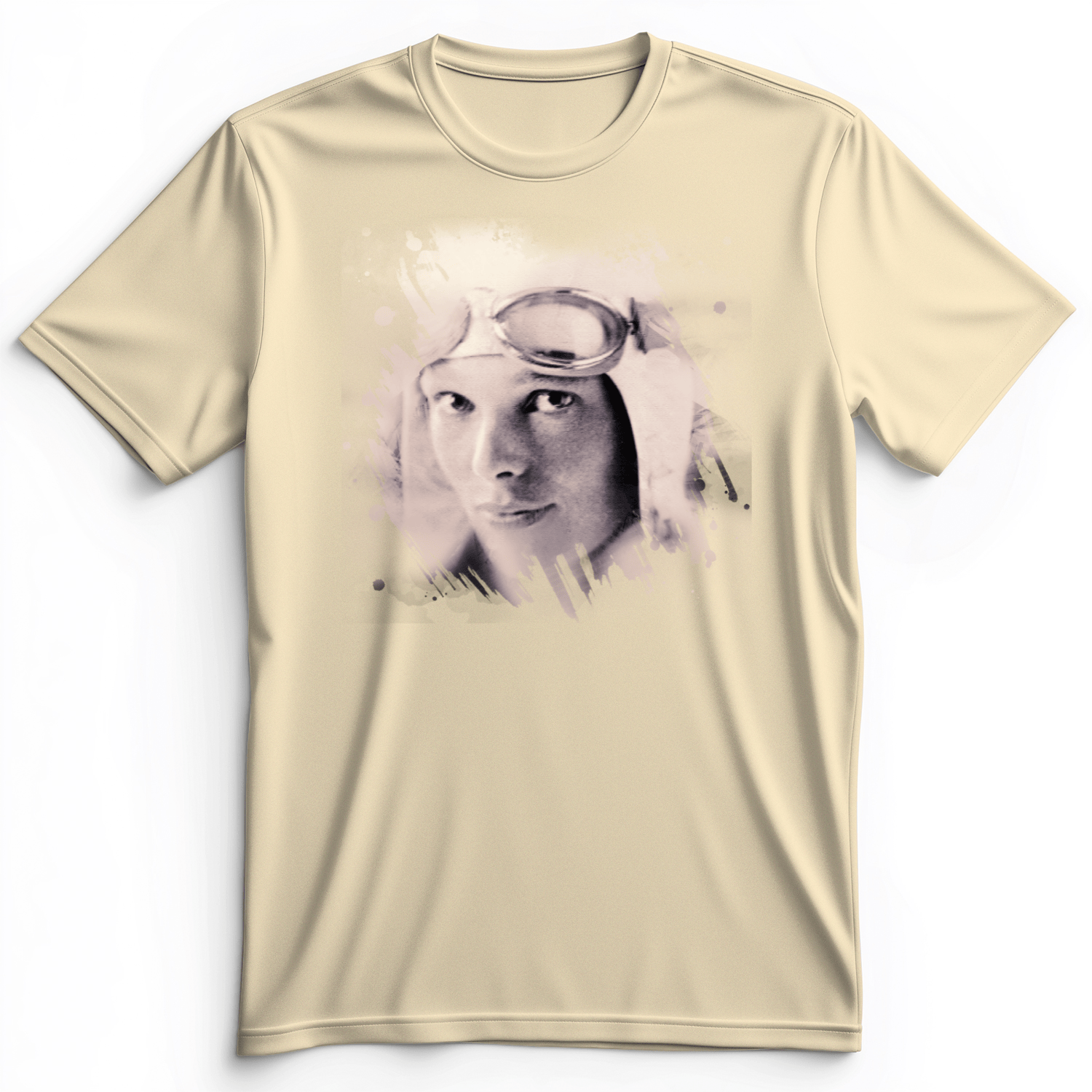 Amelia Earhart in Color Premium Tee Natural / S