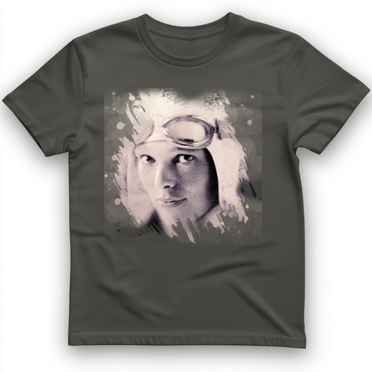 Amelia Earhart in Color T-Shirt Charcoal / S