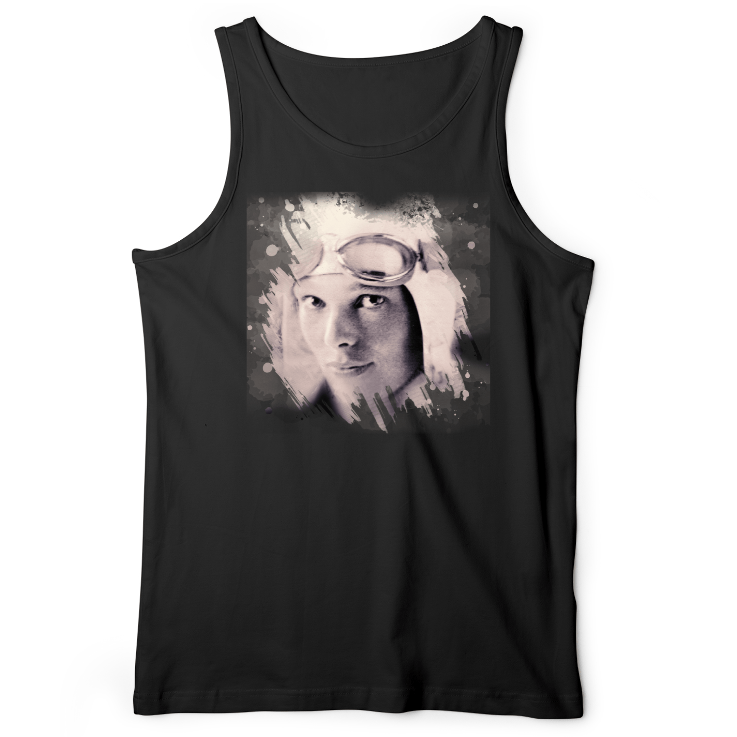 Amelia Earhart in Color Tank Black / XS
