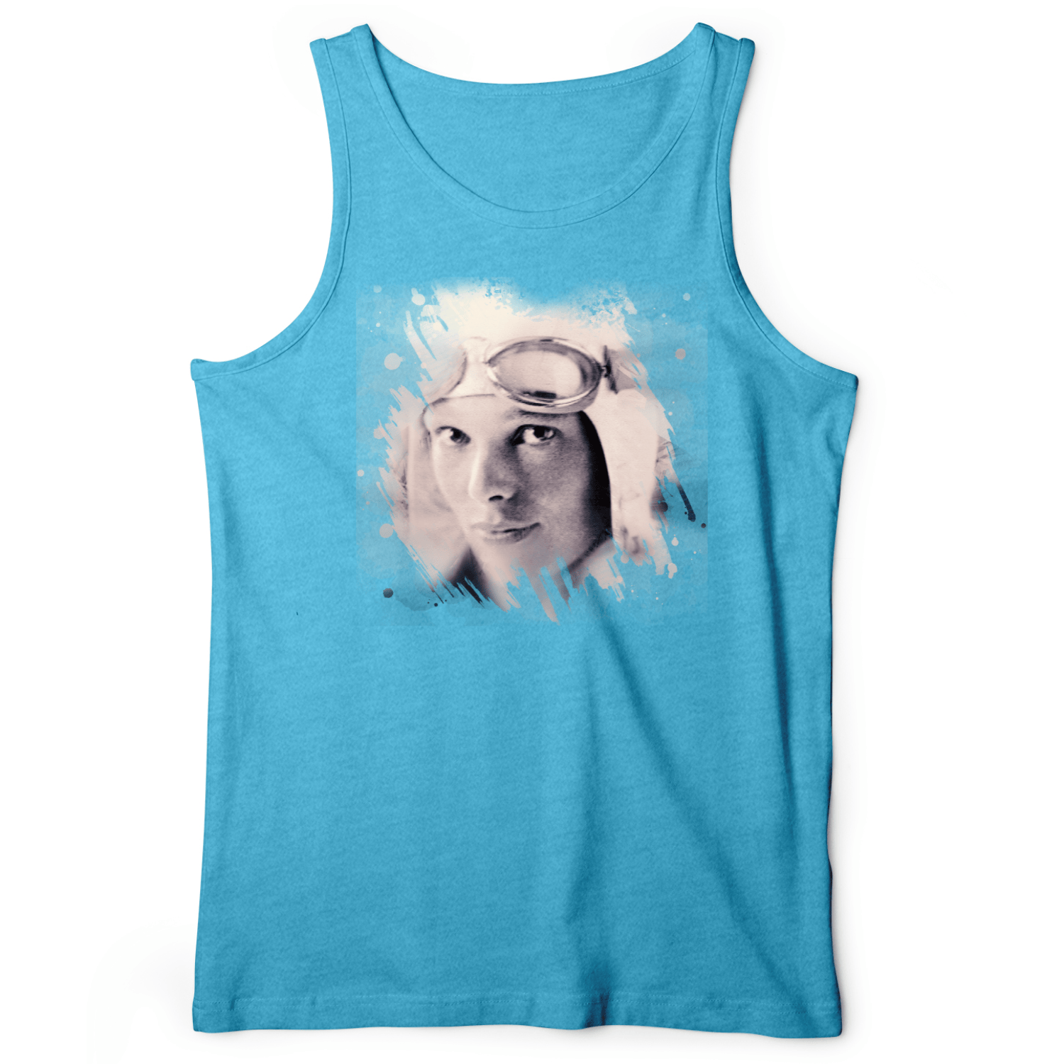 Amelia Earhart in Color Tank