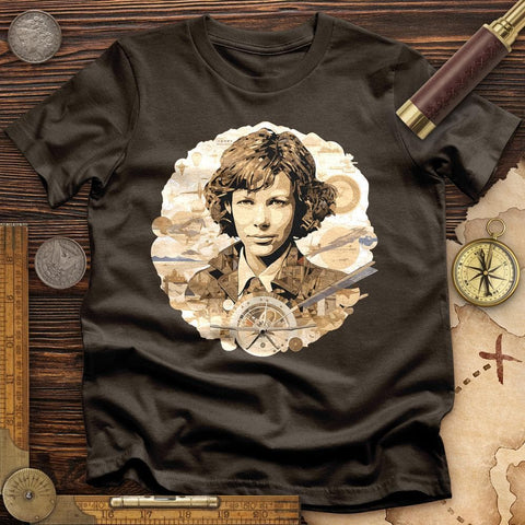 Amelia Earhart T-Shirt Dark Chocolate / S